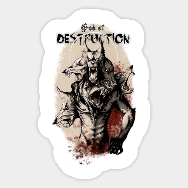 God of Destruction Sticker by dragonrise_studio